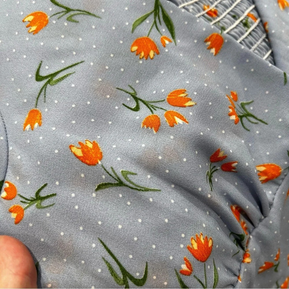 Zara Blue Floral Dress - Picture 11 of 11